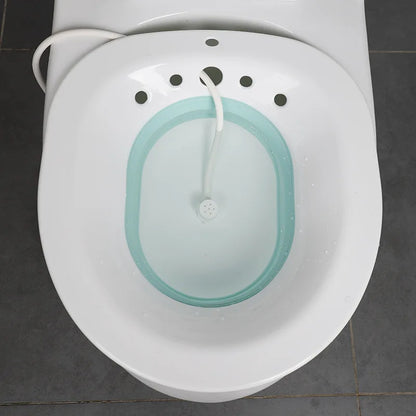 Skanto | Hemorrhoid Sitz Bath for Postpartum & Pregnant Women - Foldable, Hanging, Large Volume Private Care Solution