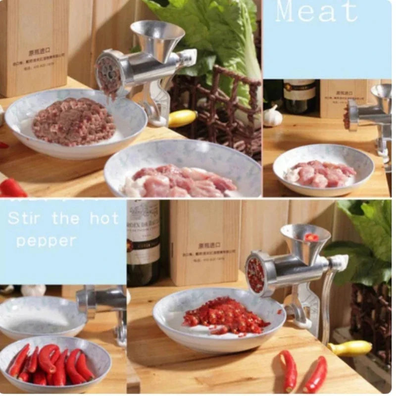 Skanto | Kraftivo Meat Grinder | Manual | Aluminum Alloy | For Ground Meat, Sausages & Dough