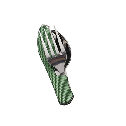 BowLift | TrailTool 3-in-1 Cutlery | Foldable & Durable | Stainless Steel with Handle | For Camping & Outdoor