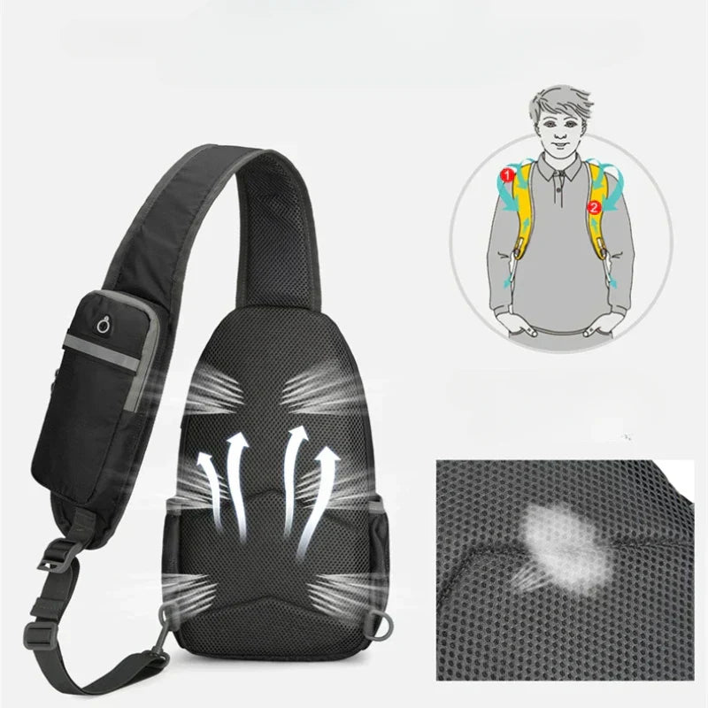 BowLift | SecurePack | Anti-Theft Waterproof Multi-Pocket Shoulder Backpack – Lightweight Crossbody Travel Bag