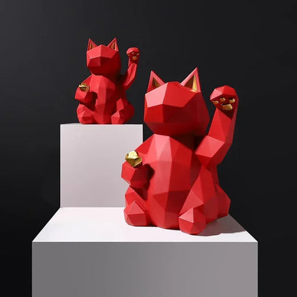 Skanto | Nordic Minimalism Geometry Lucky Cat Statues