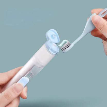 BowLift | Foldable Travel Brush Toothpaste Holder Set