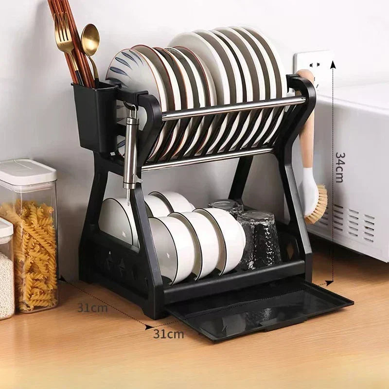 Foldable Dish Organizer – Practical Dish Drying Rack, Space-saving and Easy to Clean, Perfect for Modern Kitchens and Small Spaces | Karnz