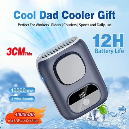 BowLift | CoolBelt Mini Hip Fan | Portable & Bladeless | LED Display & 12 hrs Runtime | Rechargeable via USB-C