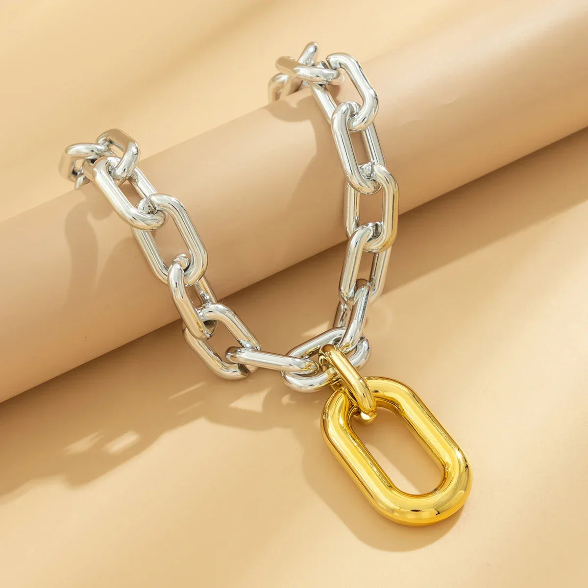 BowLift | Chunky Two Tone Paperclip Bold Necklace