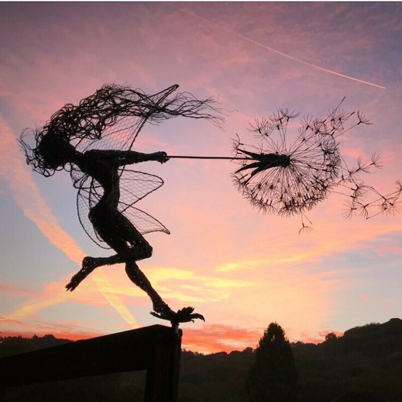 Skanto | Fairy Garden Sculpture | Detailed Metal Decor for Outdoors