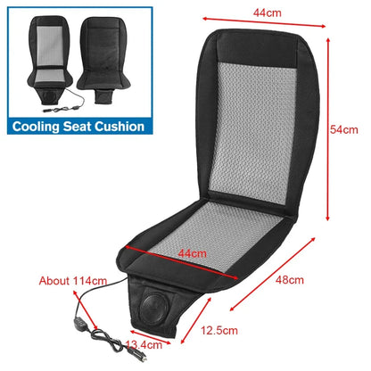 DC 12V 3D Car Seat Cooling Cushion | 8-Fan Ventilated Summer Air Seat for Fast Cooling | Bowlift