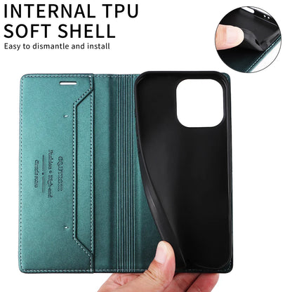 Sandsberg | RFID Leather iPhone 16/15 Magnetic Flip Wallet Case