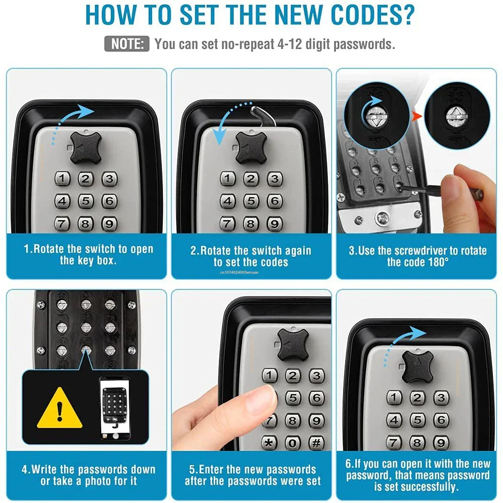 Skanto | Waterproof Wall-Mounted Key Safe | Secure, Durable & Ideal for Outdoor Use