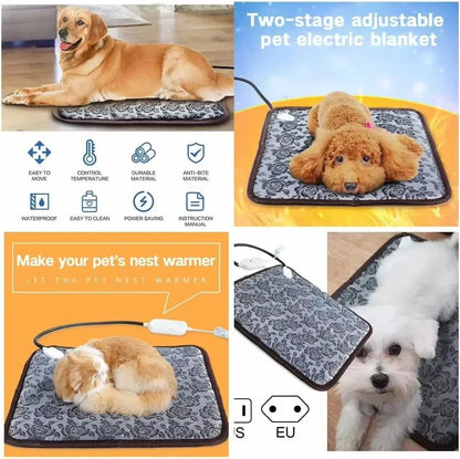 Skanto | PawTherm Heated Pet Mat | Temperature Control & Timer | Waterproof & Safe | For Dogs & Cats