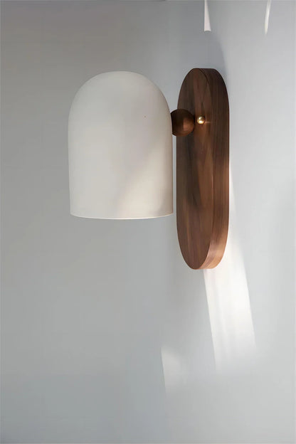 BowLift | TimberSoul – Wabi-Sabi Walnut Wall Lamp for Natural Ambience