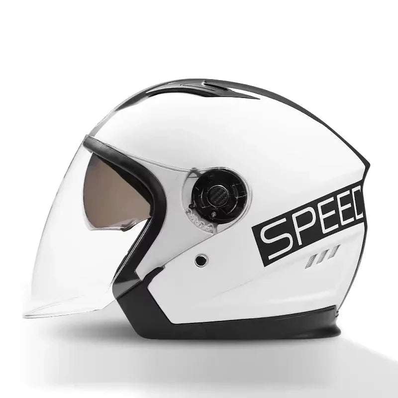 Skanto | Retro 3/4 Open-Face Motorcycle Helmet with Dual Visor – AeroRide
