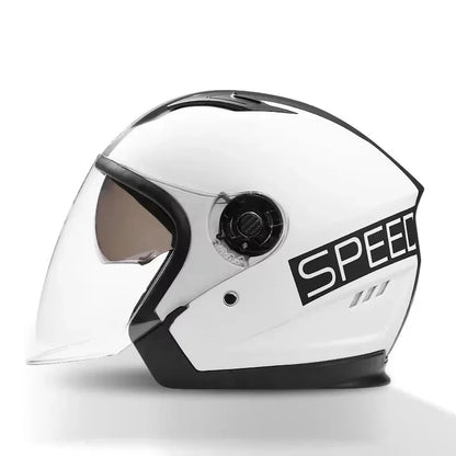 Skanto | Retro 3/4 Open-Face Motorcycle Helmet with Dual Visor – AeroRide