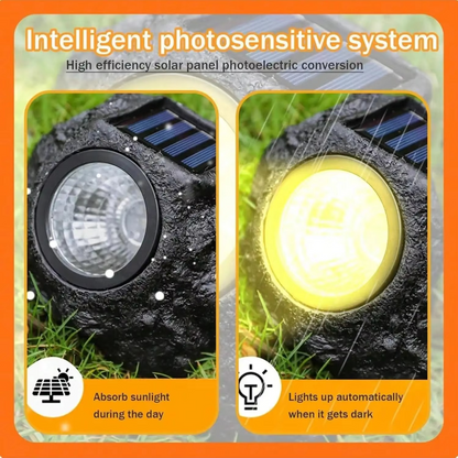 BowLift | Solar-Powered LED Stone Spotlight for Outdoor Landscaping