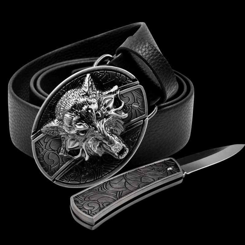 BowLift | Self Defense Mini Knife Leather Belt