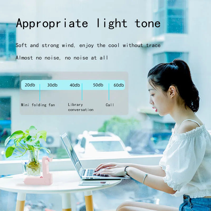 New Handheld Portable Mini Fan - Creative, Three-Speed Adjustable, Solid Color, USB Rechargeable Small Fan | Skanto