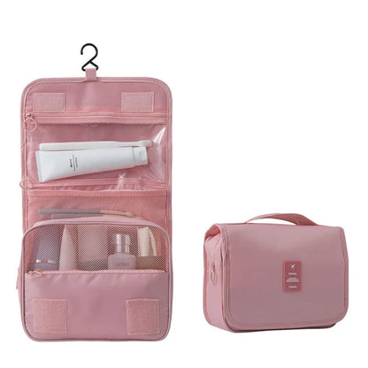 BowLift | Travel toiletry bag for hanging | 6 compartments & moisture compartment | Compact & versatile | Water-repellent polyester