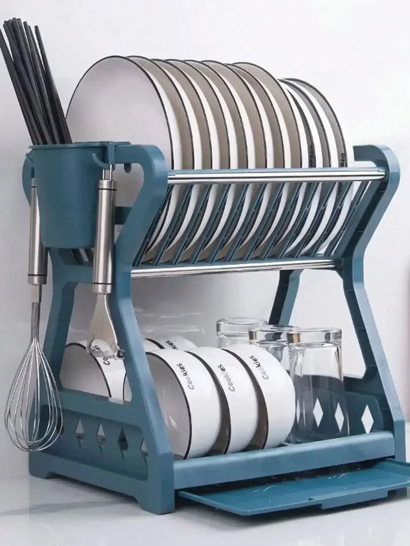 Foldable Dish Organizer – Practical Dish Drying Rack, Space-saving and Easy to Clean, Perfect for Modern Kitchens and Small Spaces | Karnz
