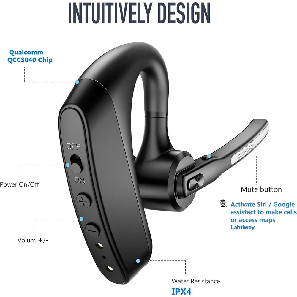 Skanto | Noise Cancelling Bluetooth Headset with Dual Microphone – Orivo