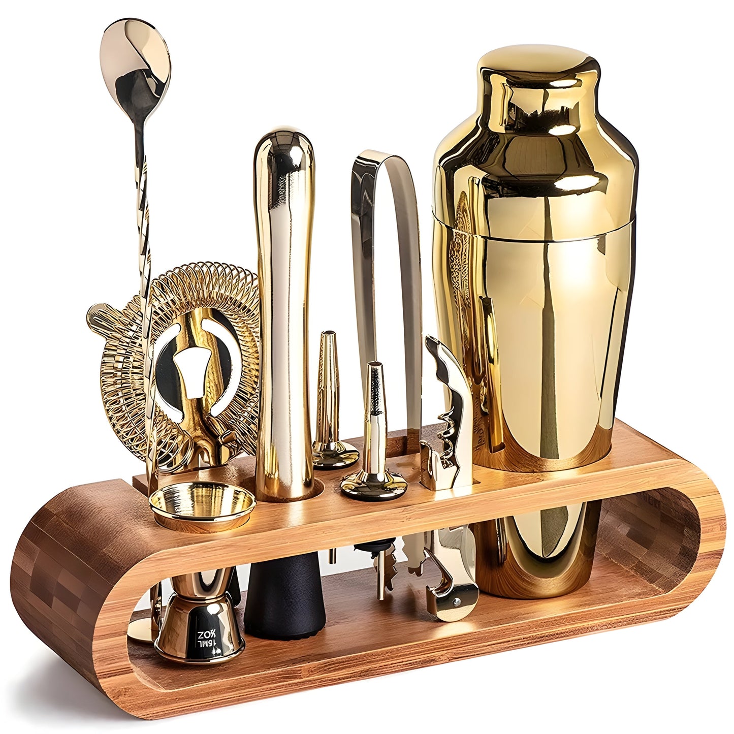 Stainless Steel Cocktail Shaker Set – 10-Piece Premium Bartender Set | Ideal for Mixed Drinks and Parties | Brehn