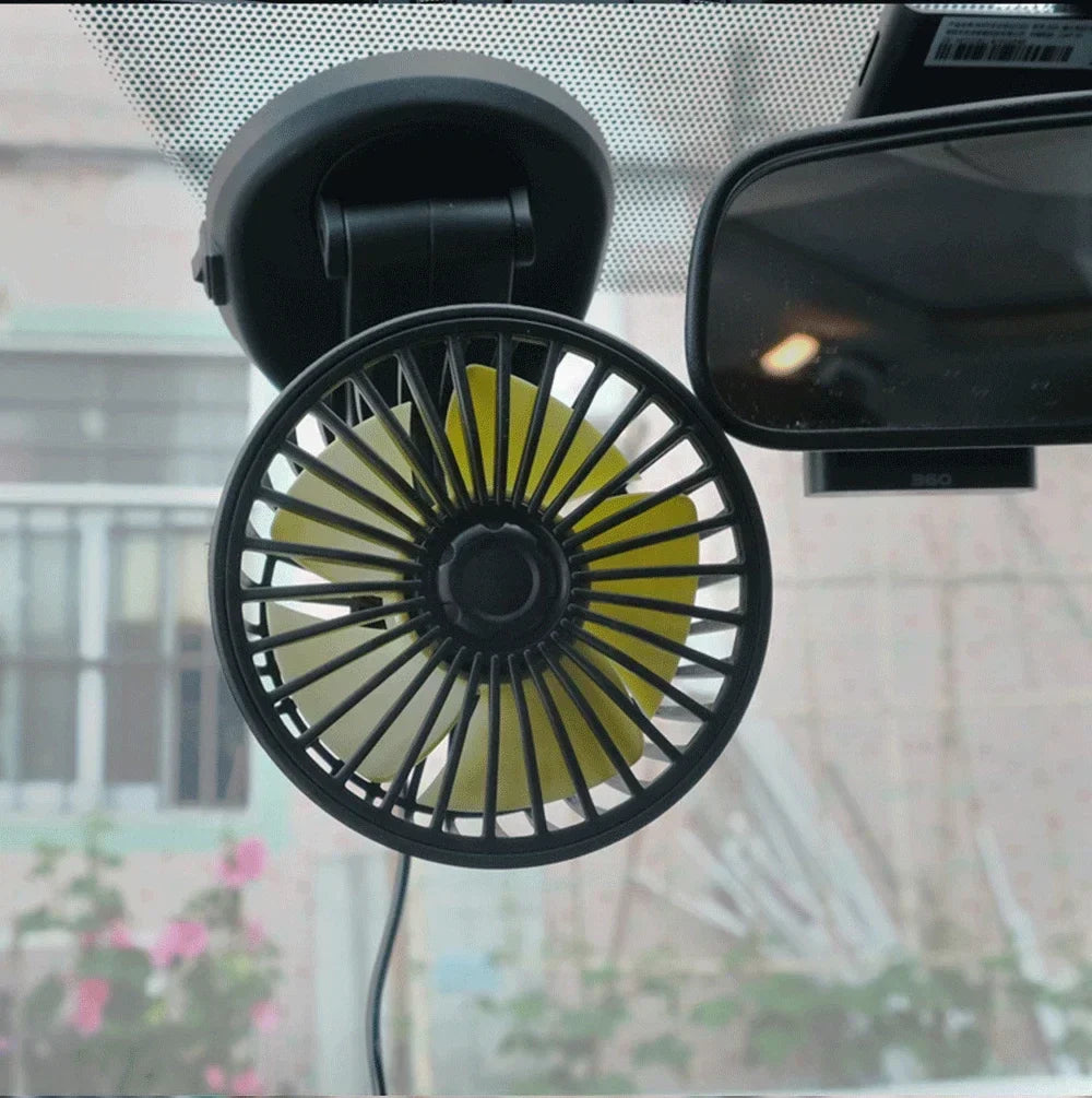 BowLift | Ventoro Auto Fan 12V/24V/5V | USB or Cigarette Lighter | Rotatable & Compact | For Car, Truck, SUV, Motorhome & Office
