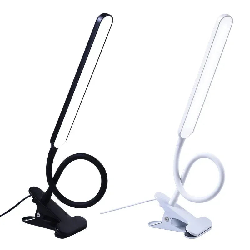Karnz | LED Clamp Light LumaFlex | 3 Light Colors & 10 Brightness Levels | USB Powered | Flexible Gooseneck | Eye-Friendly & Dimmable