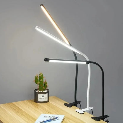 Karnz | LED Clamp Light LumaFlex | 3 Light Colors & 10 Brightness Levels | USB Powered | Flexible Gooseneck | Eye-Friendly & Dimmable