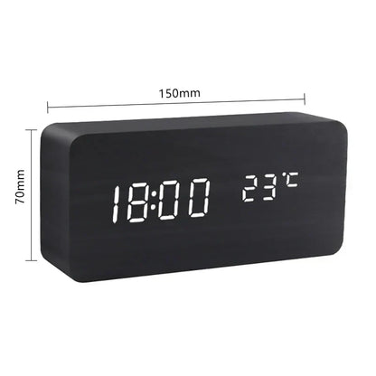 Skanto | Wood LED Smart Alarm Clock for Bedroom