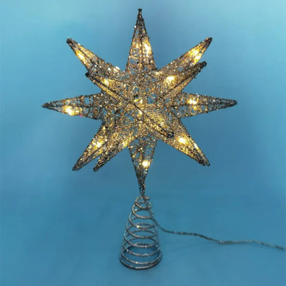 Skanto | TwinkleGlow - LED Star Tree Topper with Warm Light and Easy Assembly