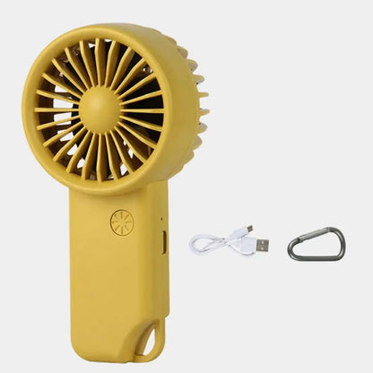 BowLift | Brisola Mini Handheld Fan with USB Charging | 3 Speed Settings & LED Display | Portable Battery Fan for Office, Travel & Sports