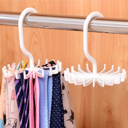 Skanto | Rotating Hook Holder - Space-Saving Tie, Belt, and Scarf Hanger for Closet Organization