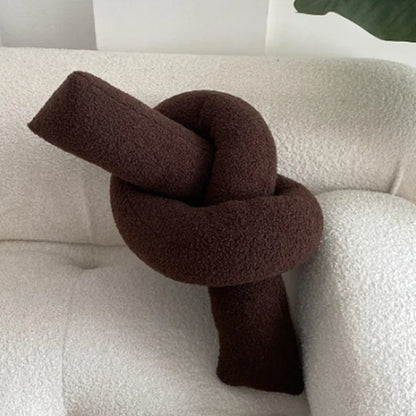 Nordic Bouclé Abstract Cushion – Minimalist Plush Pillow | Bowlift