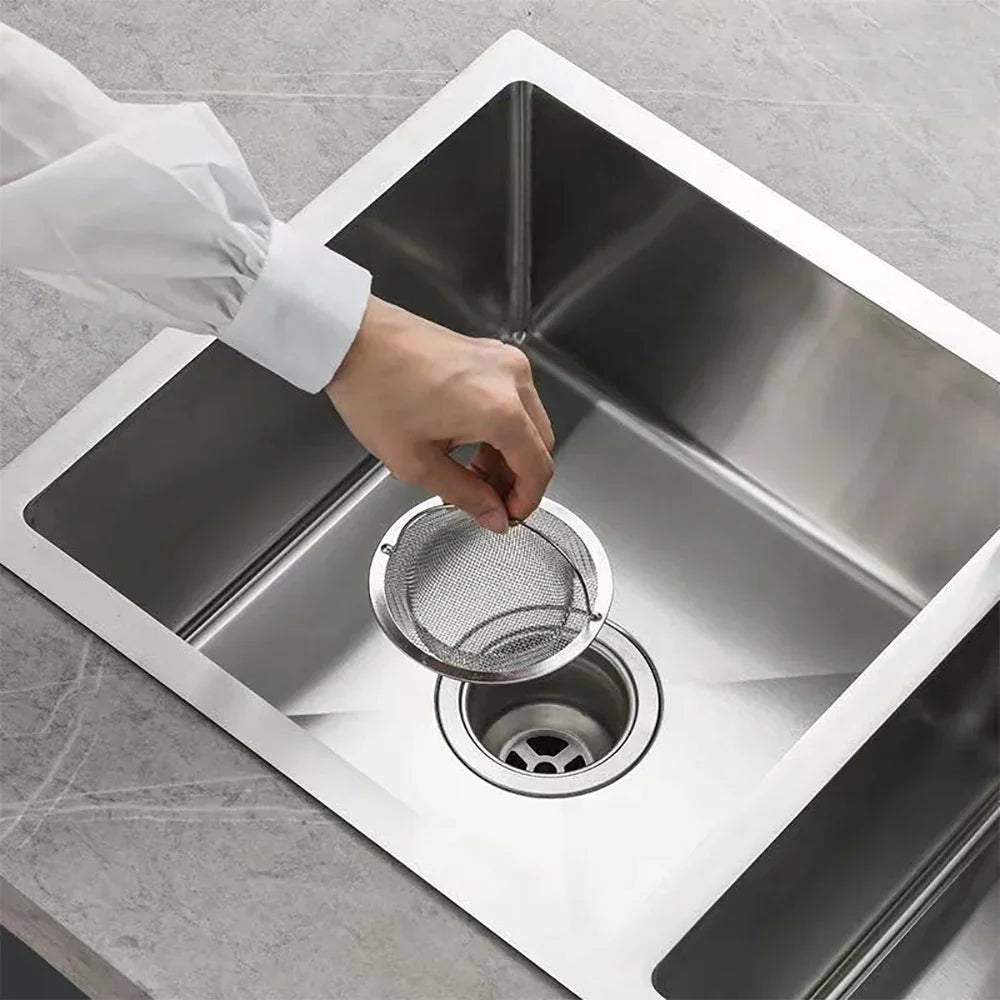 Brehn | Sink Strainer DrainGuard Inox | Stainless Steel Drain Strainer for Kitchen & Bathroom | Catches Food Scraps & Hair | Rust-free & Durable