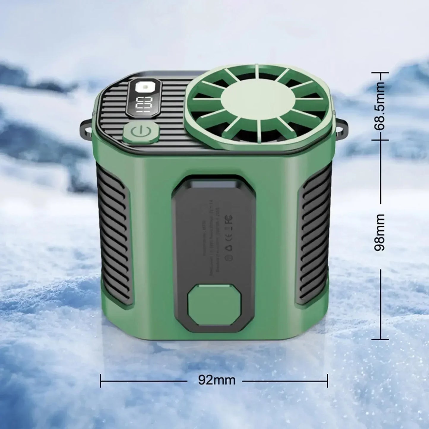 20000mAh Portable Waist Fan - Strong Wind Hanging Neck Fan with Power Bank and LED Lighting for Outdoor Sports and Work | Bowlift