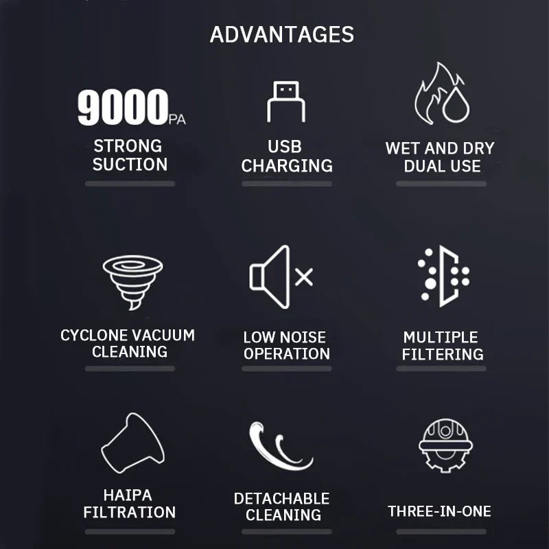 BowLift | 3in1 Strong Suction Wireless Handheld Vacuum Cleaner