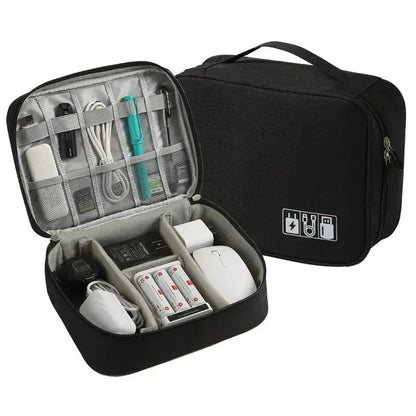 BowLift | ORGAZIP Tech Organizer | Large Cable Bag for Travel | Waterproof & Multifunctional | For Power Banks, Cables & Accessories