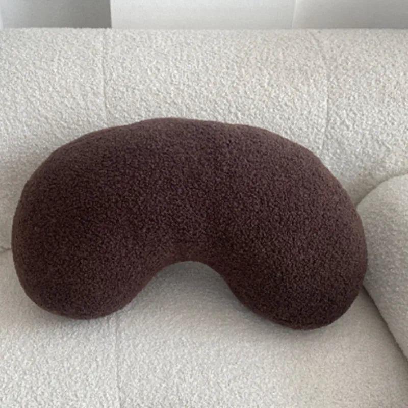 Nordic Bouclé Abstract Cushion – Minimalist Plush Pillow | Bowlift