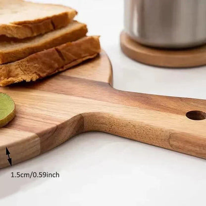 Skanto | Acacia Wood Pizza Peel and Serving Board with Handle