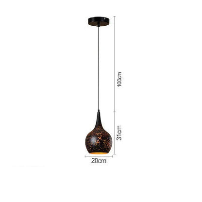 Skanto | Vintage Iron Pendant Lamp in Scandinavian Retro Loft Style