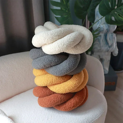 Nordic Cotton Boucle Knot Pillow | Bowlift