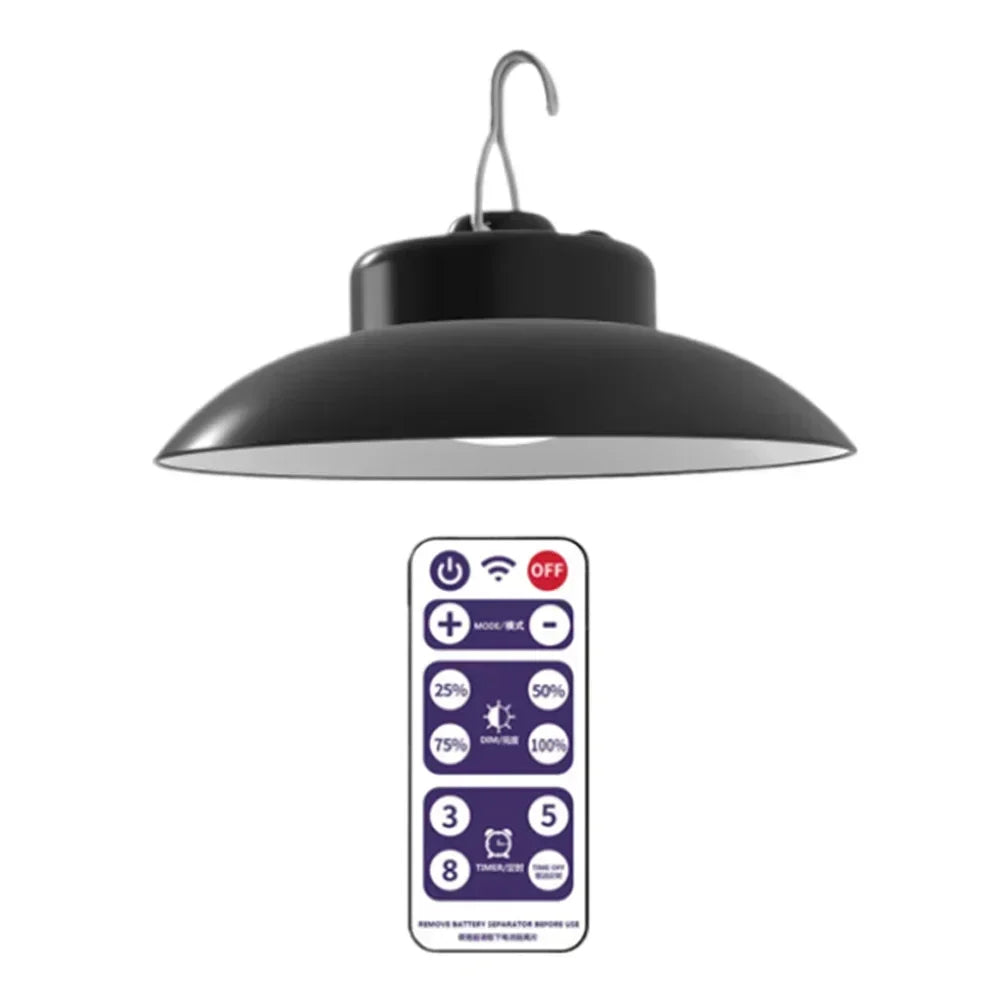 BowLift | SunGlow Umbrella Light | Solar & USB Operation | 3 Light Modes | For Garden & Terrace