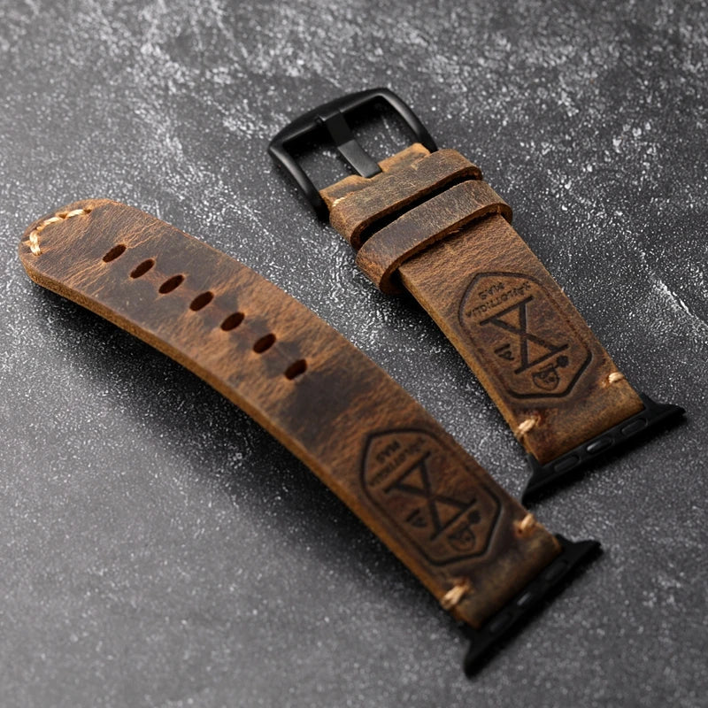 Skanto | Handmade Genuine Leather Cowhide Apple Watch Band