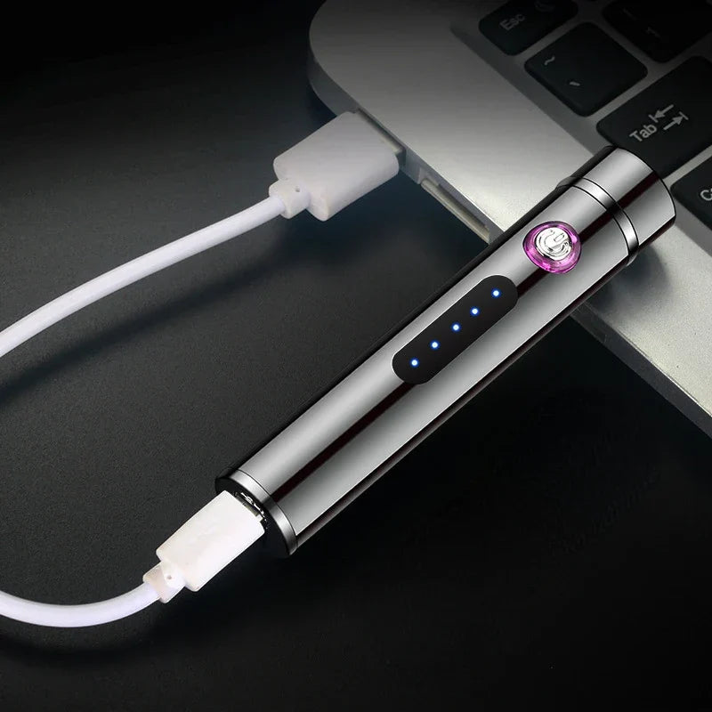 BowLift | Voltrino Cylinder USB lighter | Double arc technology | Rechargeable & windproof | Noble metal casing for men