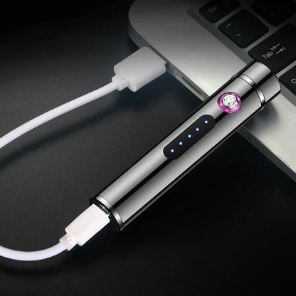 Brehn | Voltrino Cylinder USB Lighter | Double Arc Technology | Rechargeable & Windproof | Premium Metal Casing for Men