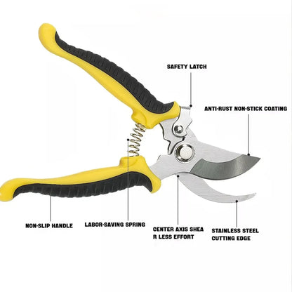 BowLift | PrecisionCut Pruning Shears | Stainless Steel Garden Scissors for Trimming