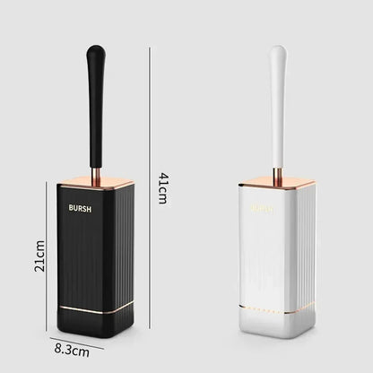 Skanto | CleanFlex Toilet Brush Set | Wall Mounted No Drilling | Deep Clean with Soft TPR Bristles