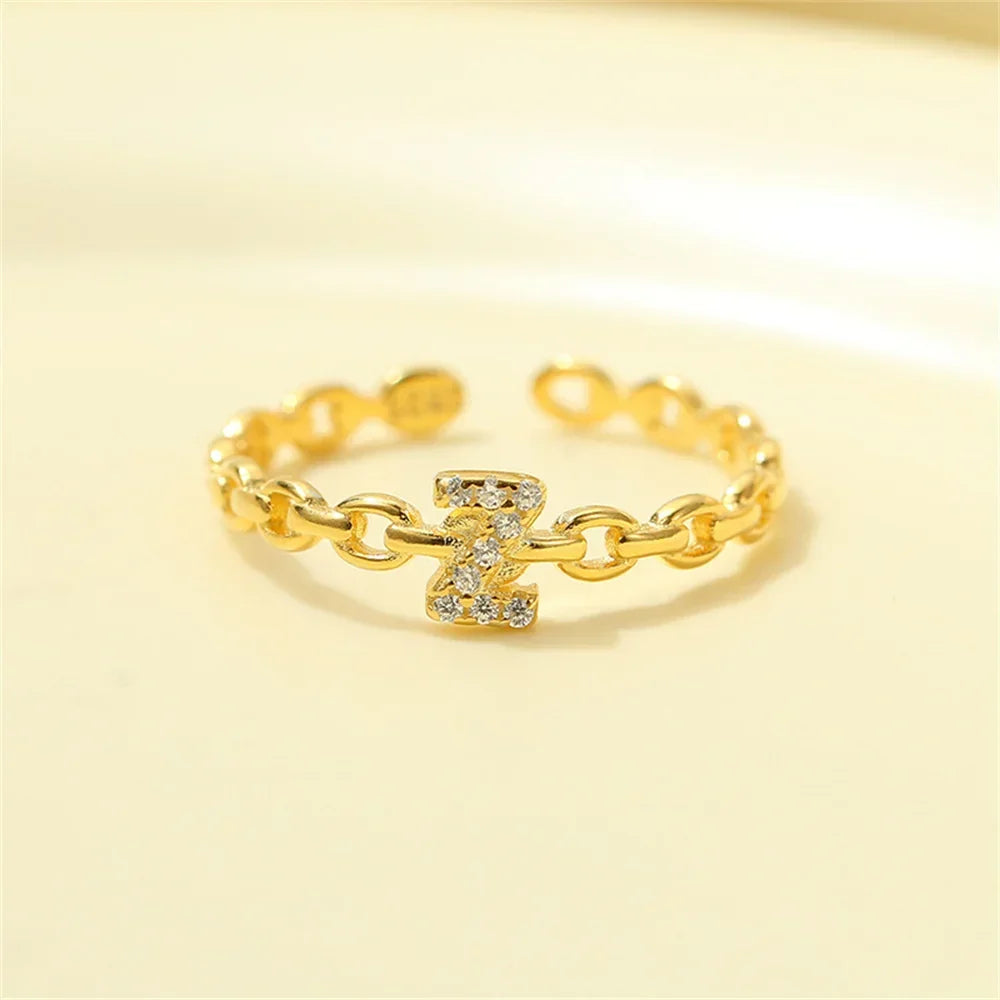 BowLift | Dainty Diamond Letter Initial Ring