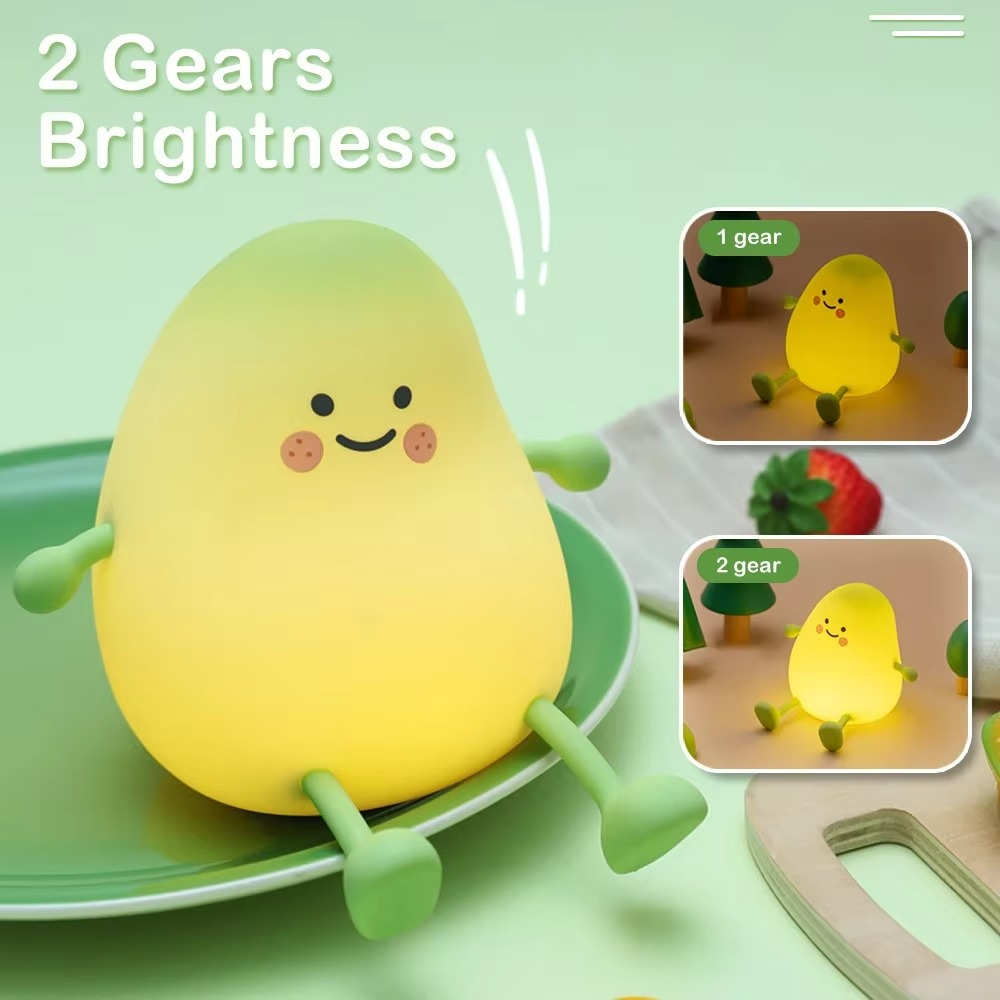 Skanto | Super Soft Touch-Controlled Multicolor Silicone Pear Night Light