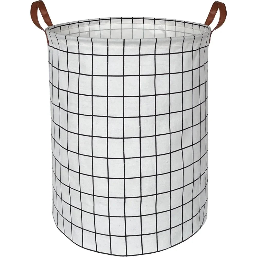 EcoStore Laundry Basket – Foldable Canvas and Linen Laundry Basket with Handles and Drawstring