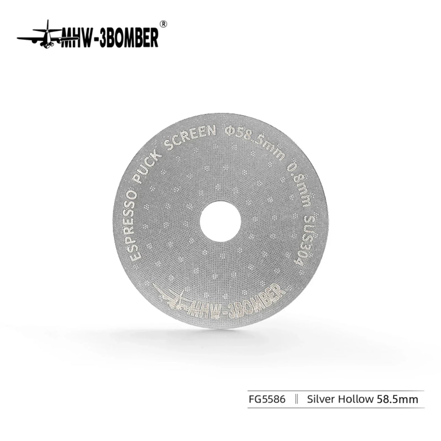 MHW-3BOMBER 51/53/58.5mm Espresso Puck Screen Double-Layer Metal Coffee Reusable Filter